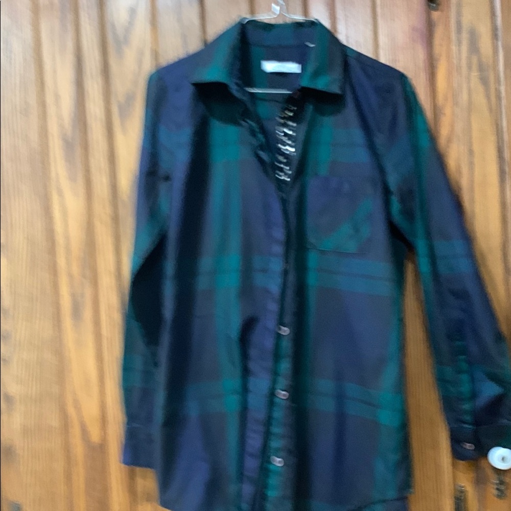 Orvis Women’s long sleeve button down Tartan Plaid Size S